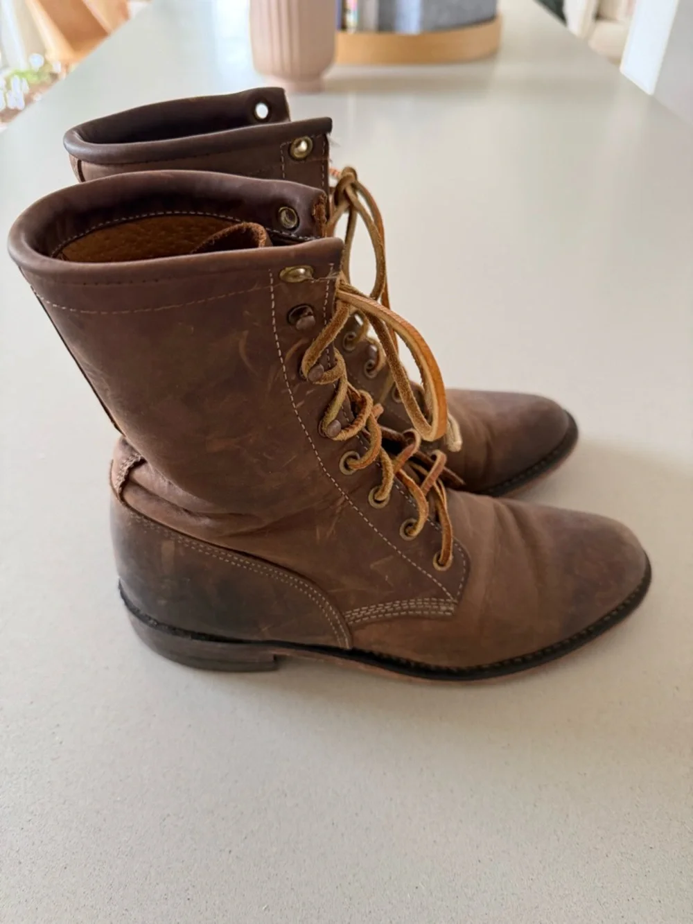 Justin Boots | Women’s Lace Up L0555 Western Boots 6.5 - Picture 3 of 5